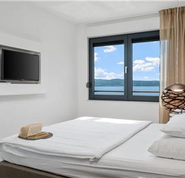 5 bedroom beachfront villa with heated pool near Omis, sleeps 9